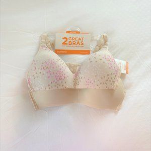 2 Warners Wire-Free T-Shirt Bra 34B